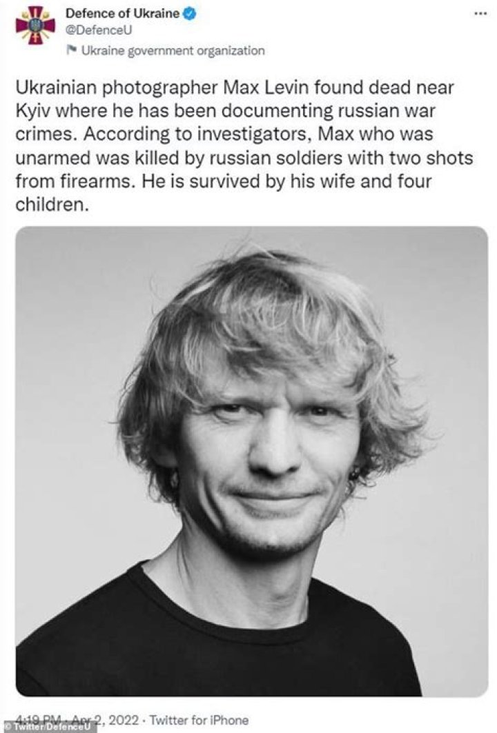 
Maks Levin Wikipedia Photographer Journalist From Ukraine Is Confirmed Dead 