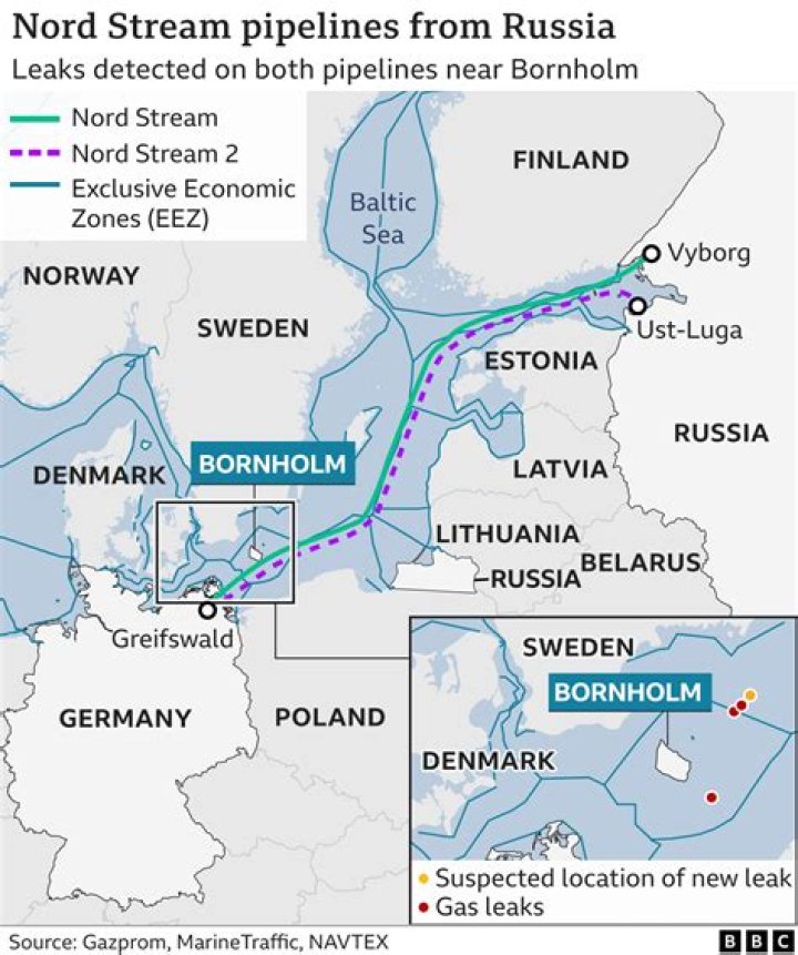 
Mystery leaks in gas pipelines between Russia and Europe 