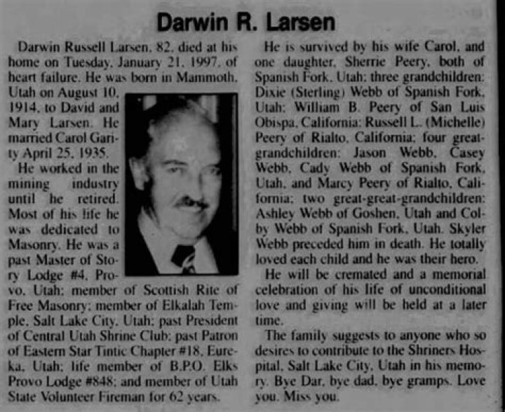 
Russell Larsen Obituary, What was Russell Larsen Cause of Death? 